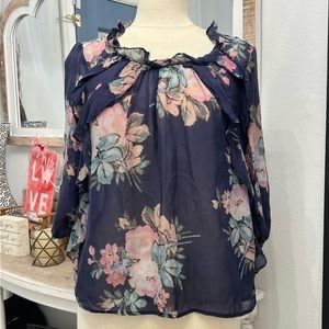 Leifsdottir ANTHROPOLOGIE 100% silk top blouse